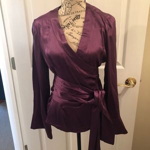 Newport News Silk Wrap Blouse Size 10